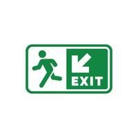 Emergency exit symbol icon isolated on white background vector