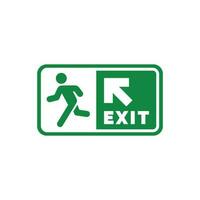 Emergency exit symbol icon isolated on white background vector