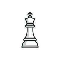 King chess icon isolated on white background vector