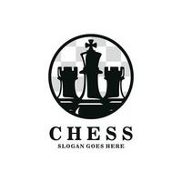 ajedrez logo diseño vector ilustración