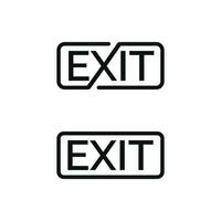 Emergency exit symbol icon isolated on white background vector