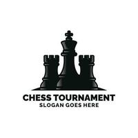 Chess logo design vector illustration