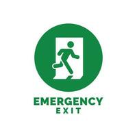 Emergency exit symbol icon isolated on white background vector