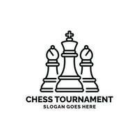 Chess logo design vector illustration