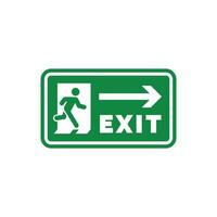 Emergency exit symbol icon isolated on white background vector