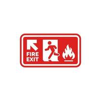 Emergency fire exit symbol icon isolated on white background vector