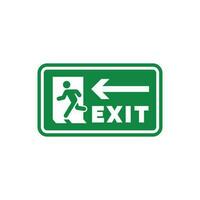 Emergency exit symbol icon isolated on white background vector