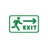 Emergency exit symbol icon isolated on white background vector