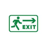 Emergency exit symbol icon isolated on white background vector