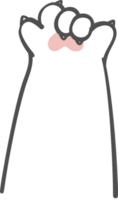 linda gato pata mano gesto dedo amor corazón firmar dibujos animados garabatear mano dibujo png