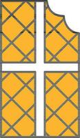 Wafer Icon In Yellow And White Color. vector