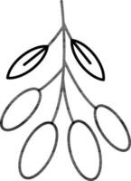 Goji Berry Icon In Black Outline. vector