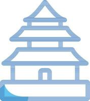 Vector Illustration Of Buddhist Temple Or Pagoda.