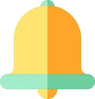Bell Icon In Yellow And Green Color. vector