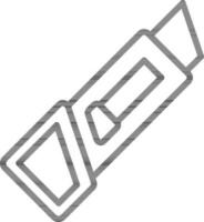 papel cuchillo o cortador icono en negro línea Arte. vector