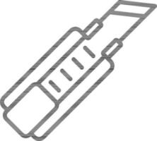Paper Knife or Cutter Icon in Line Art. vector