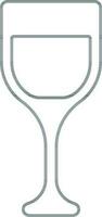 Drink Glass Icon In Thin Line. vector