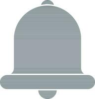 Flat Style Bell Icon In Gray Color. vector