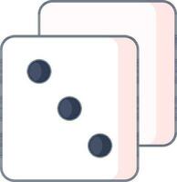 Dice Icon In Blue And Pink Color. vector