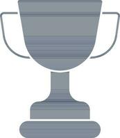 Trophy Cup Icon In Blue And White Color. vector