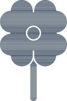 Clover Leaf Icon In Blue And White Color. vector