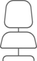 Comfort Chair Icon or Symbol in Black Line Art. vector