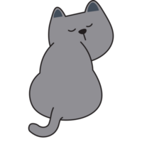 linda gato dibujos animados personaje, garabatear dibujos animados estilo. png