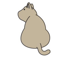 carino gatto cartone animato carattere, scarabocchio cartone animato stile. png