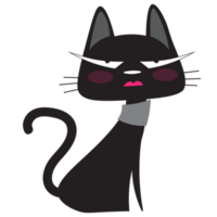 Cute cat cartoon character, Doodle cartoon style. png