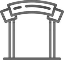 Line Art Gate Icon in Flat Style. vector