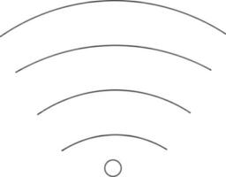 Line Art Illustration of Wifi Icon or Symbol. vector