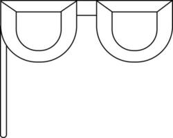 línea Arte gafas o lentes palo icono en plano estilo. vector