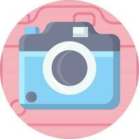 Camera Icon On Pink Background. vector