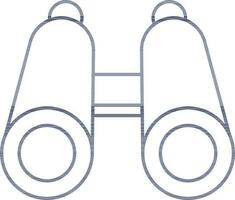 Binocular Icon In Blue Thin Line. vector