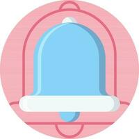 Isolated Bell Icon On Pink Background. vector