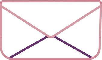 Envelope Icon In Pink And Purple Color. vector