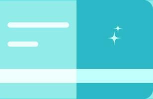 Illustration Of Payment Card Icon In Cyan Color. vector