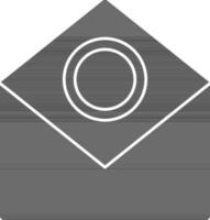 Money Envelope Icon Or Symbol In Gray And White Color. vector