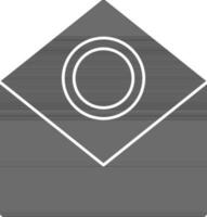 Money Envelope Icon Or Symbol In Gray And White Color. vector