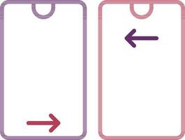 Mobile Data Transfer Icon In Pink And Purple Color. vector