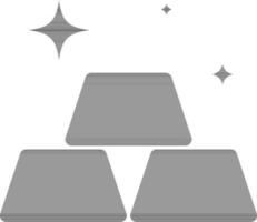 Gold Stack Icon Or Symbol In Gray And White Color. vector