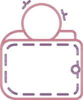 Vector Illustration of Wallet Icon In Pink And Purple Color.