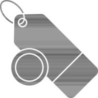 Empty Tag With Coin Icon In Flat Style. vector