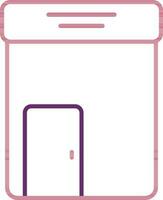 Building Icon In Pink And Purple Color. vector