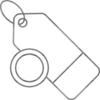 Tag With Coin Icon Or Symbol In Thin Line Art. vector