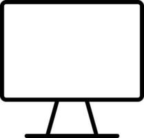 Computer Icon or Symbol in Black Line Art. vector