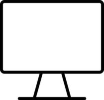 Computer Icon or Symbol in Black Line Art. vector