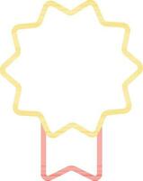 Empty Badge or Label Icon in Thin Line Art. vector