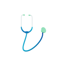 médical stéthoscope isolé 3d illustration rendre png