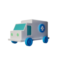 Ambulance 3d icon with high quality render png